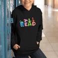 Reading DinosaurRex Dino Book Lover Graphic Youth Hoodie Reading DinosaurRex Dino Book Lover Graphic Youth Hoodie