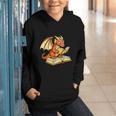 Reading Dragon Book Lover Bookworm Reader Graphic Youth Hoodie