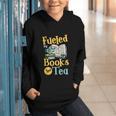 Reading Hobby Bookshelves Library Fueled By Books And Tea Graphic Youth Hoodie