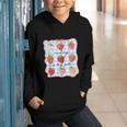 Reading Is My Jam Preppy Stawberry Bookworm Book Lover Nerd Graphic Youth Hoodie