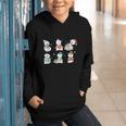 Reading Snowman Christmas Book Lovers Bookworm Librarian Graphic Youth Hoodie