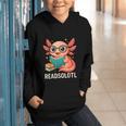 Readsolotl Kawaii Axolotl Reading Book Lover Graphic Youth Hoodie Readsolotl Kawaii Axolotl Reading Book Lover Graphic Youth Hoodie