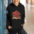 Red Roses Flowers Book Floral Graphic Youth Hoodie