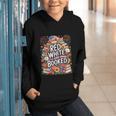 Retro Floral Red & Booked Library Reading 4th Of July Graphic Youth Hoodie
