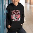 Retro Read Your Heart Out Valentine's Day Teacher Book Lover Graphic Youth Hoodie