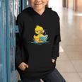 Rubber Duck Reading Book Reader Books Rubber Duckie Graphic Youth Hoodie