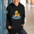 Rubber Duck Reading Book Swim Rubber Duckling Rubber Duckie Graphic Youth Hoodie