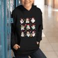 Santa Ghost Reading Books Christmas Library Teacher Graphic Youth Hoodie