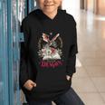 Santa's Favorite Book Dragon Christmas Magic Graphic Youth Hoodie