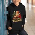 He Sees What You’Ve Been Reading Santa Book Lover Christmas Graphic Youth Hoodie