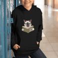 Siamese Cat Reading Book How To Train Your Human Humorous Graphic Youth Hoodie