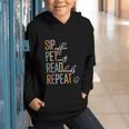 Sip Coffee Pet Cats Read Books Repeat Book Cat Lover Graphic Youth Hoodie Sip Coffee Pet Cats Read Books Repeat Book Cat Lover Graphic Youth Hoodie
