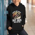 Skier BOOKS ARE GREAT BUT SKIS ARE BETTER Vintage Graphic Youth Hoodie