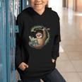 Sloth Reading a Book Lazy Sloth Bookworm Graphic Youth Hoodie