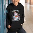 Snowman Reading Snow Many Books Snow Little Time Winter Graphic Youth Hoodie
