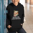 Sometimes I Think I Read Too Much For Books Lover Graphic Youth Hoodie