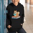 Squirrel Reading Book Glasses Bookworm Librarian Graphic Youth Hoodie Squirrel Reading Book Glasses Bookworm Librarian Graphic Youth Hoodie