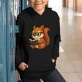 Squirrel Reading Book Lover Graphic Youth Hoodie
