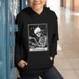 Tarot Card Shirt The Reader Tarot Skeleton Reading Book Graphic Youth Hoodie Tarot Card Shirt The Reader Tarot Skeleton Reading Book Graphic Youth Hoodie