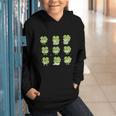 Teacher Reading Shamrock St Patrick’s Day Book Lover Kids Graphic Youth Hoodie