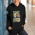 Teenage Mutant Ninja Turtles Retro Neon Comic Book Panels Graphic Youth Hoodie