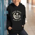 Tired Moms Book Club Skeleton Reading Books Moon Graphic Youth Hoodie