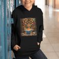 History Month Black Afro Girl Women Book Lovers Flower Graphic Youth Hoodie