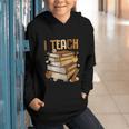 History Month I Teach Melanin Book Black Teacher Graphic Youth Hoodie