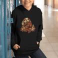 Turkey Reading Books Fall Season Thanksgiving Teacher Book Graphic Youth Hoodie