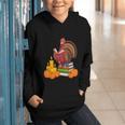 Turkey Reading Books Fall Thanksgiving Teacher Book Graphic Youth Hoodie Turkey Reading Books Fall Thanksgiving Teacher Book Graphic Youth Hoodie