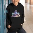 Turtle Wearing Sunglasses Reading A Book On The Beach Summer Graphic Youth Hoodie