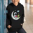 UFO Alien Astronaut Reading Book In Space Graphic Youth Hoodie