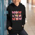 Valentine Cupid Coquette Pink Bow Apple Books Teacher Graphic Youth Hoodie Valentine Cupid Coquette Pink Bow Apple Books Teacher Graphic Youth Hoodie
