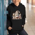 Vintage Cute Gnome Reading Book Coffee Latte Men Women Kids Graphic Youth Hoodie