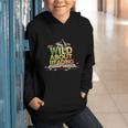 Wild About Reading Books Lovers Novelty Bookworm Library Day Graphic Youth Hoodie