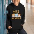 Wild About Reading Cute Animal Book Lover Kids Graphic Youth Hoodie