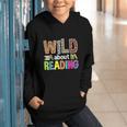 Wild About Reading Library Day Reading Books & Bookworm Graphic Youth Hoodie Wild About Reading Library Day Reading Books & Bookworm Graphic Youth Hoodie