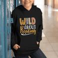 Wild About Reading Lover Bookworm Library Teacher Zoo Animal Graphic Youth Hoodie Wild About Reading Lover Bookworm Library Teacher Zoo Animal Graphic Youth Hoodie