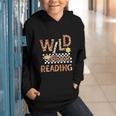 Wild About Reading Teacher Reading Books Back To School Graphic Youth Hoodie
