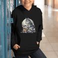 Wolf Reading Book Librarian Library Wolves Graphic Youth Hoodie