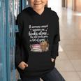 Woman Cannot Survive On Books Alone She Also Needs Yarn Graphic Youth Hoodie