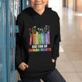 Women Floral Book Big Fan Of Human Rights Liberal Protest Graphic Youth Hoodie