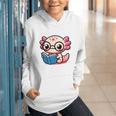 Adorable Book Lover Axolotl With Reading Glasses Cute Graphic Youth Hoodie Adorable Book Lover Axolotl With Reading Glasses Cute Graphic Youth Hoodie