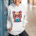 Adorable Book Lover Quokka With Reading Glasses Cute Graphic Youth Hoodie
