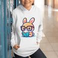 Adorable Book Lover Rabbit With Reading Glasses Cute Premium Graphic Youth Hoodie Adorable Book Lover Rabbit With Reading Glasses Cute Premium Graphic Youth Hoodie