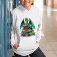 Book Dragon Reading Books Graphic Youth Hoodie Book Dragon Reading Books Graphic Youth Hoodie