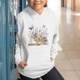 Book Flowers And Butterfly Beautiful Reading Reader Graphic Graphic Youth Hoodie