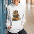Book Lover Owl Reading Bookish Library Read Books Be Kind Graphic Youth Hoodie