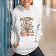 Book Lover Reading Bookish Floral Reading Powers Imagination Graphic Youth Hoodie