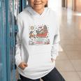 Book Lovers Winter Sleighing Through Stories Tee Premium Tri-Blend Graphic Youth Hoodie